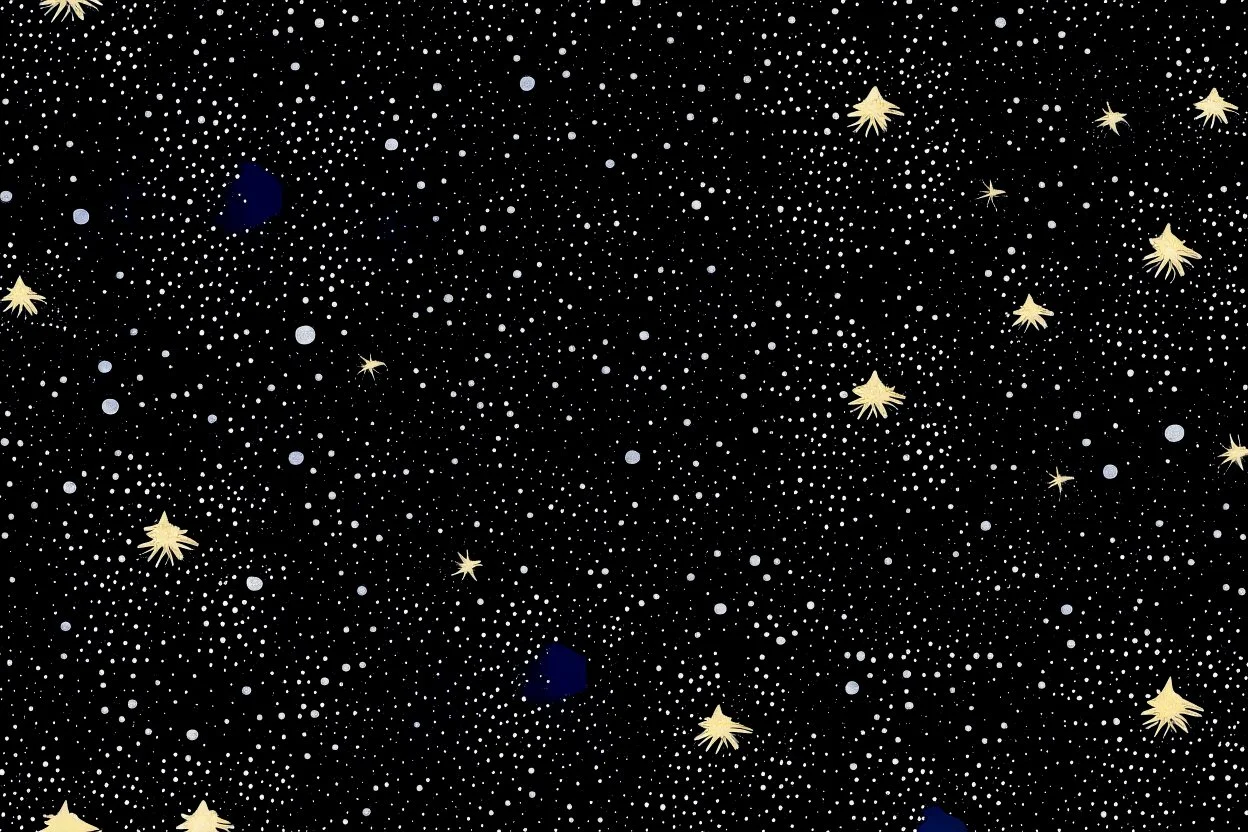 Dark galaxy comic style stars