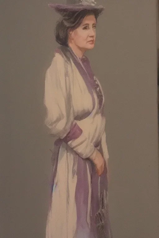 Portrait lady, full body shot, full-color medium shot Waif