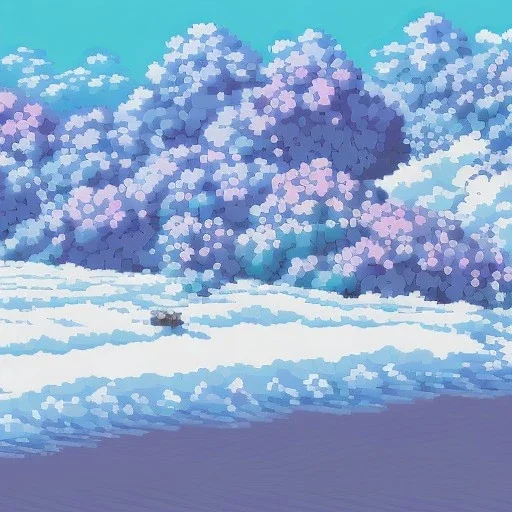 Pixelart Winterlandschaft hintergrund