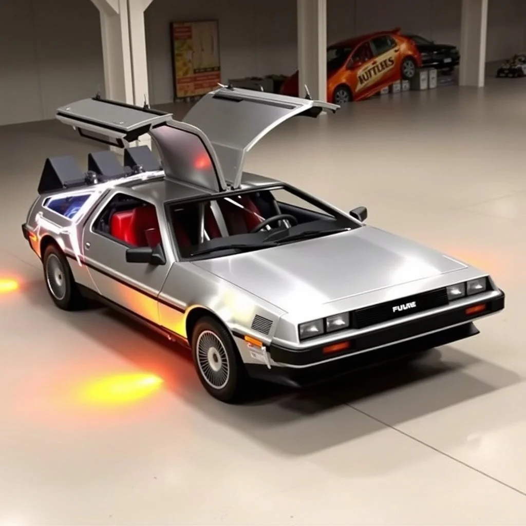 1980s DeLorean ‘Back To The Future’ time machine car