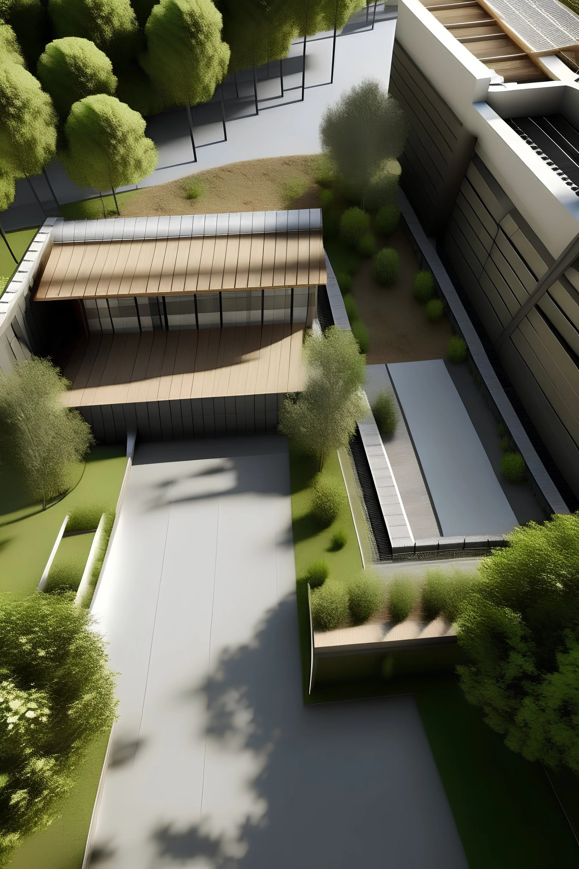 Slop Land Entrepreneurship building modern materials path top veiw