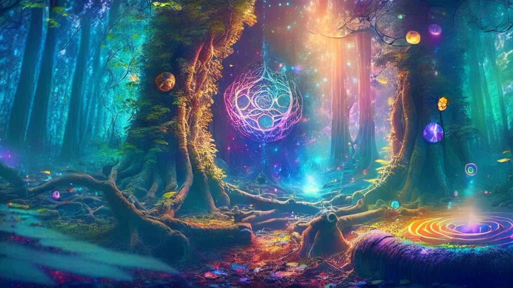 magical forest, meditation, chakras, UHD, pohoto