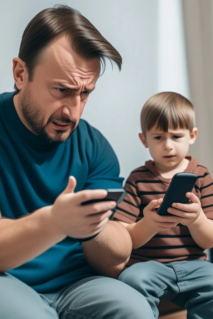 forælder der bruger sin telefon for meget