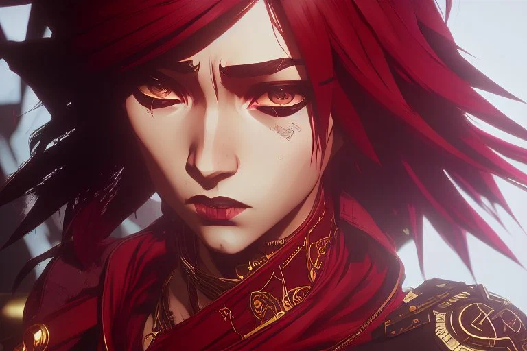 beautiful punk girl, hyper detailed, intricately detailed, illustration by <kilian eng> <Yoji Shinkawa>, darkred tones,