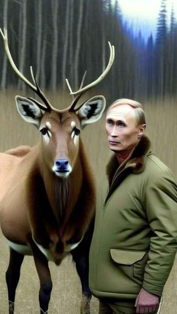 Putin and a Deer