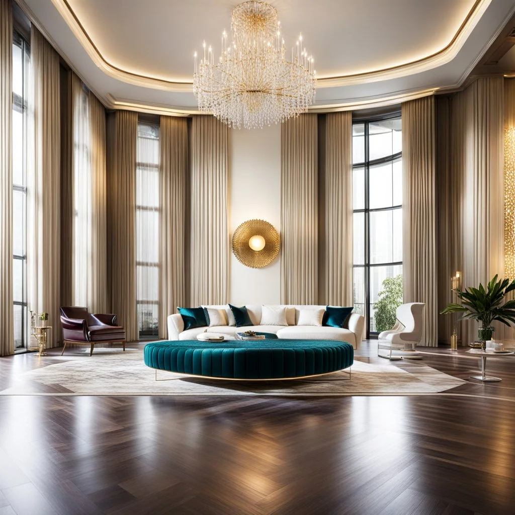 luxury room with luxury furniture ,wide floor for dancing