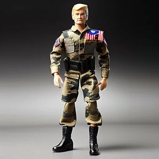 G.i. Joe toy camouflage doll Donald trump with boots full body in packaging