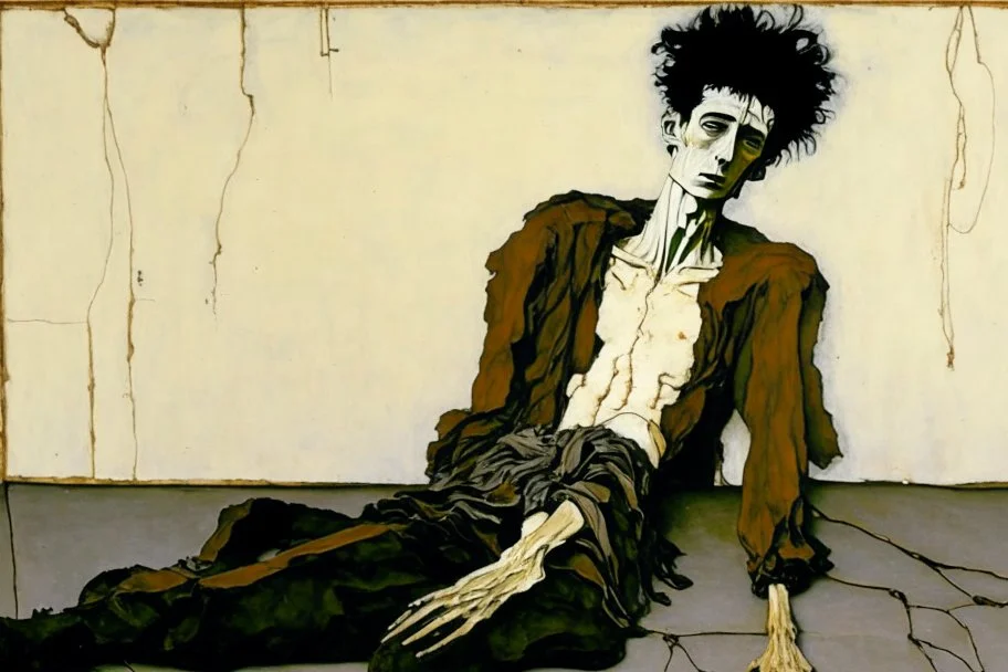 painting of a figure with the life-filled void of an empty existence, egon schiele masterpiece