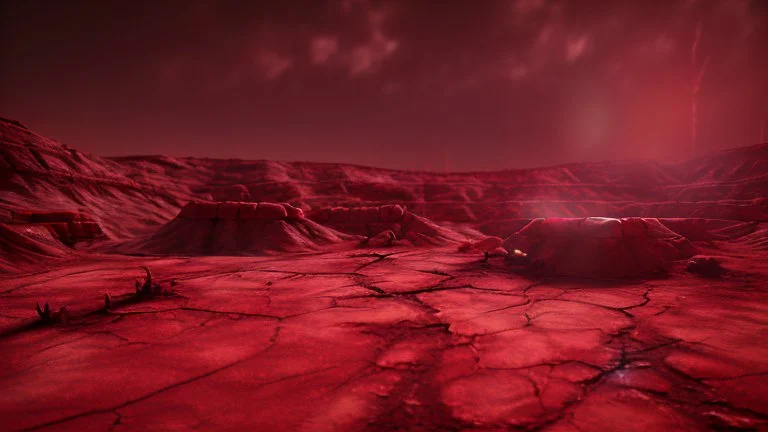 blood red dessert crimson corruption hell wastelands landscape