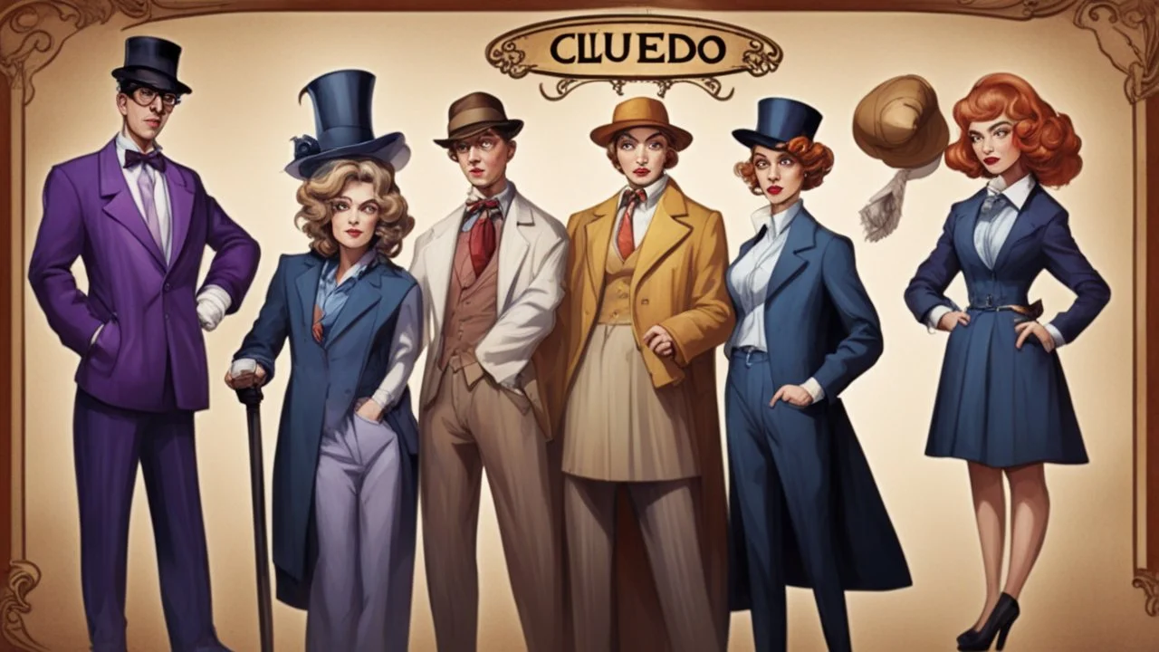 the characters of the Cluedo game as true persons