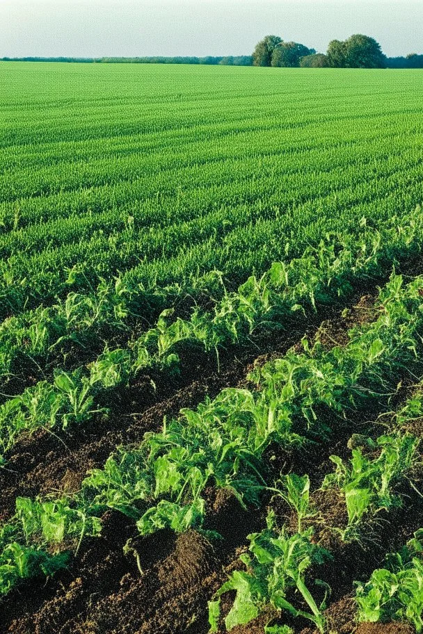 cover crops protecting the land from soil erosion