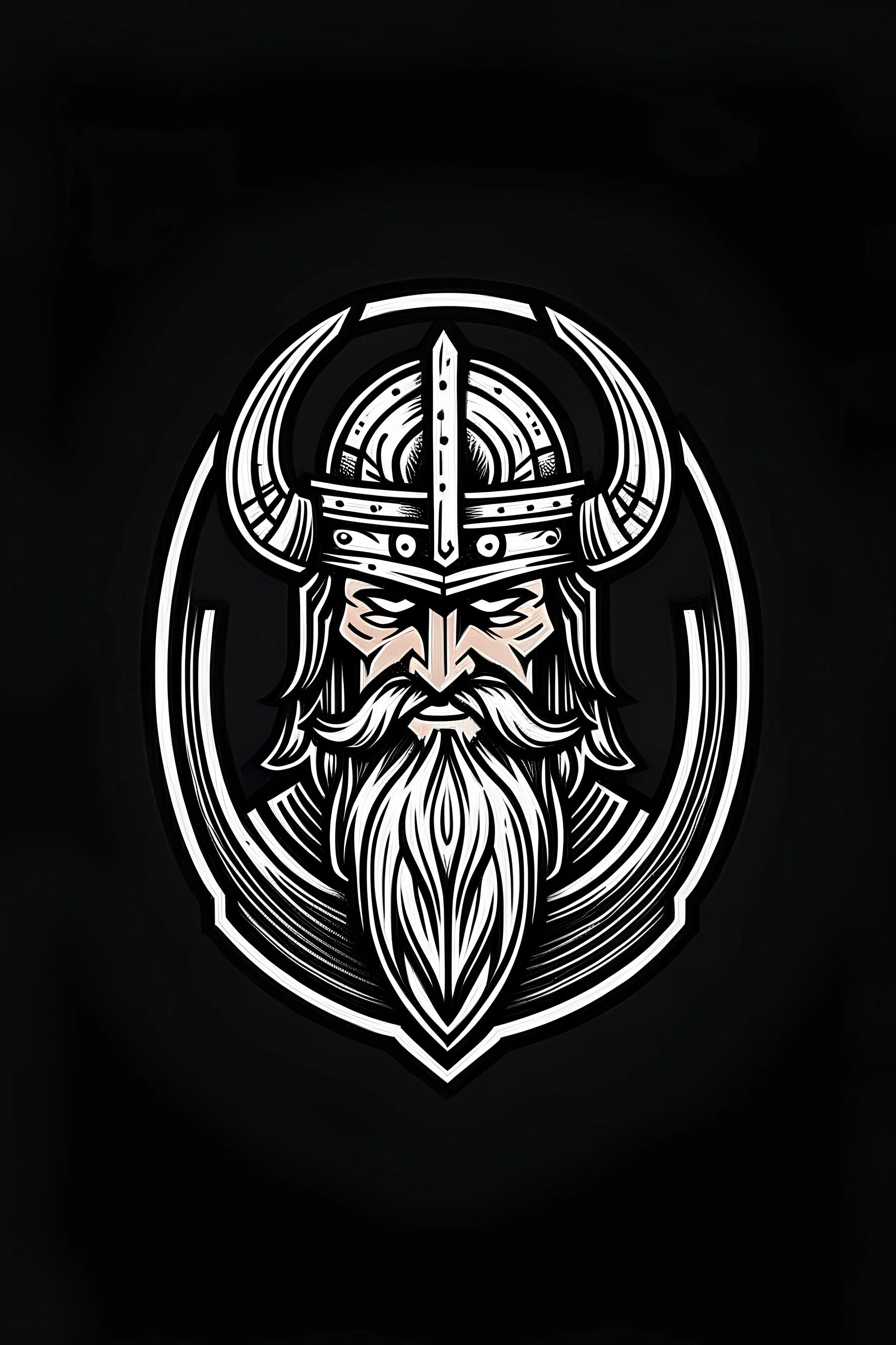 modern logo with viking theme