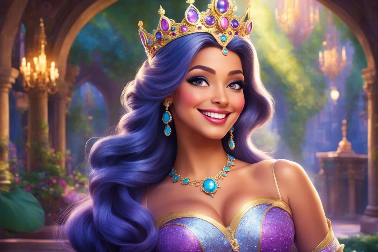 A Disney cartoon vision of beauty, with eyes bright and keen ، A smile that can charm, a teacher, a queen. But her lessons laced with a venomous tongue, A beauty deceiving, a melody unsung.