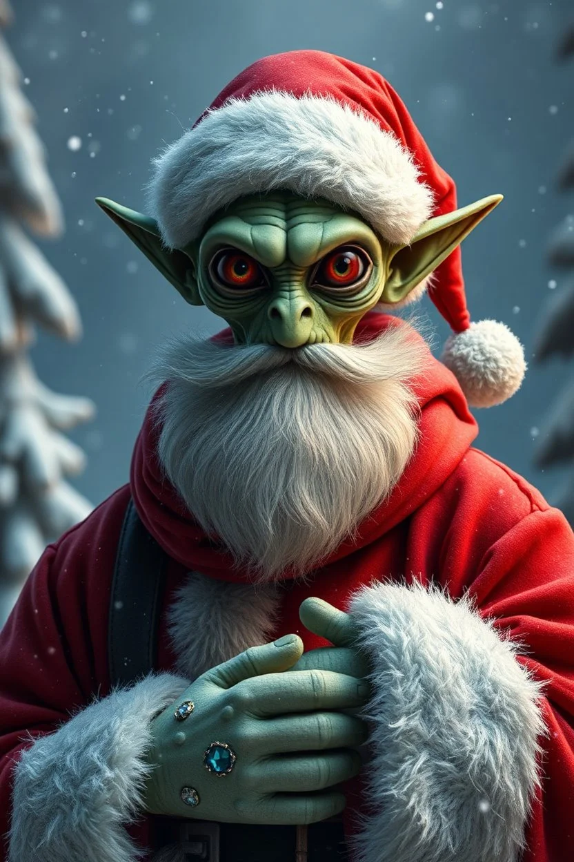 santa elf man alien