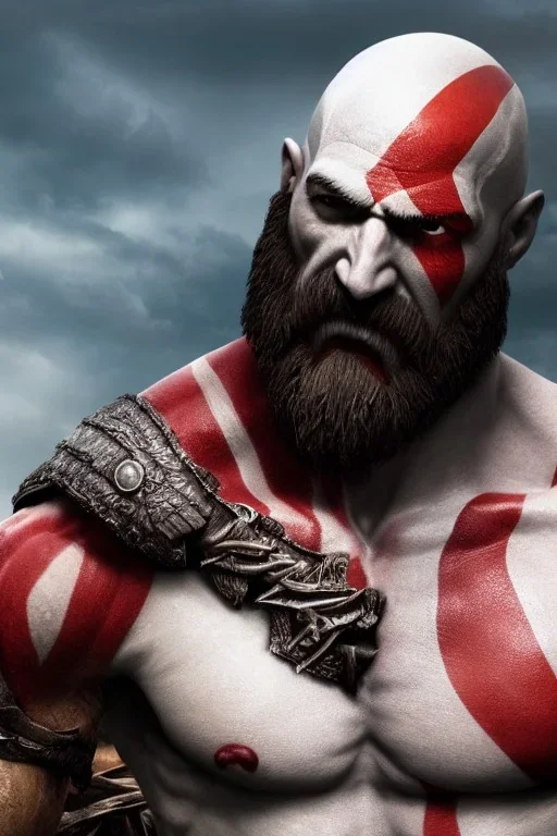 Kratos god of war 4, 8k, realistic, detailed