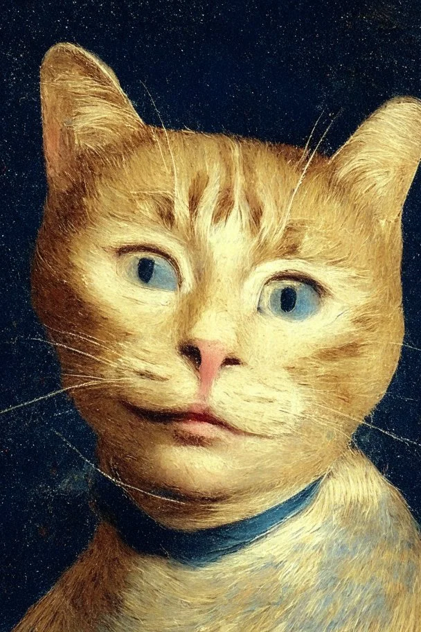 Portrait of a cat by Van Gogh