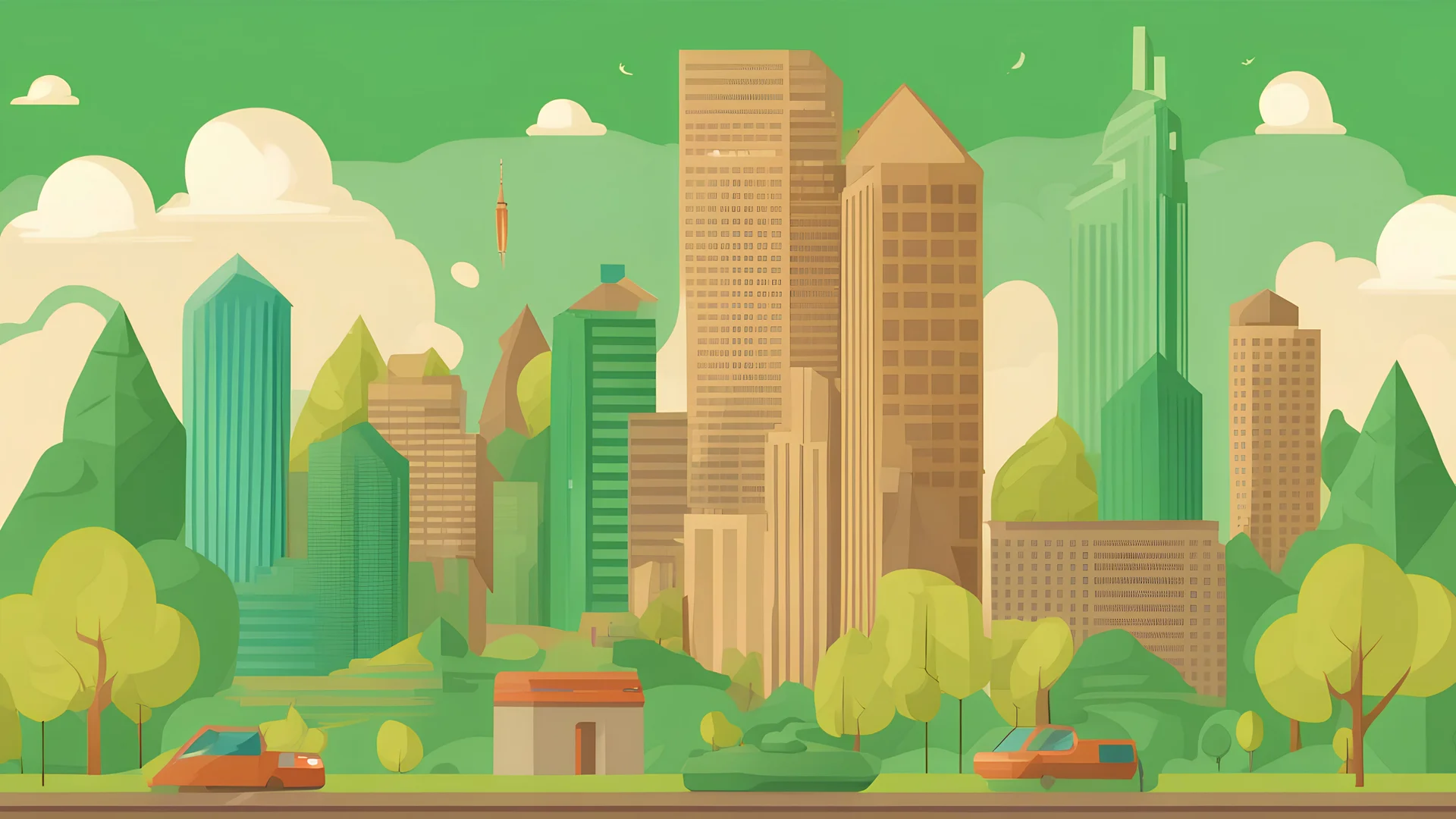 greener city illustration