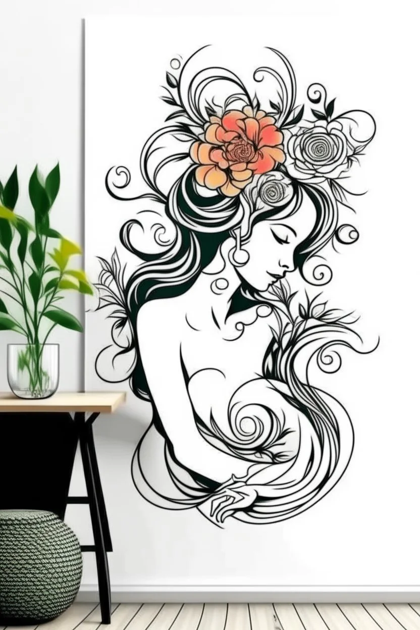 Women floral wall art