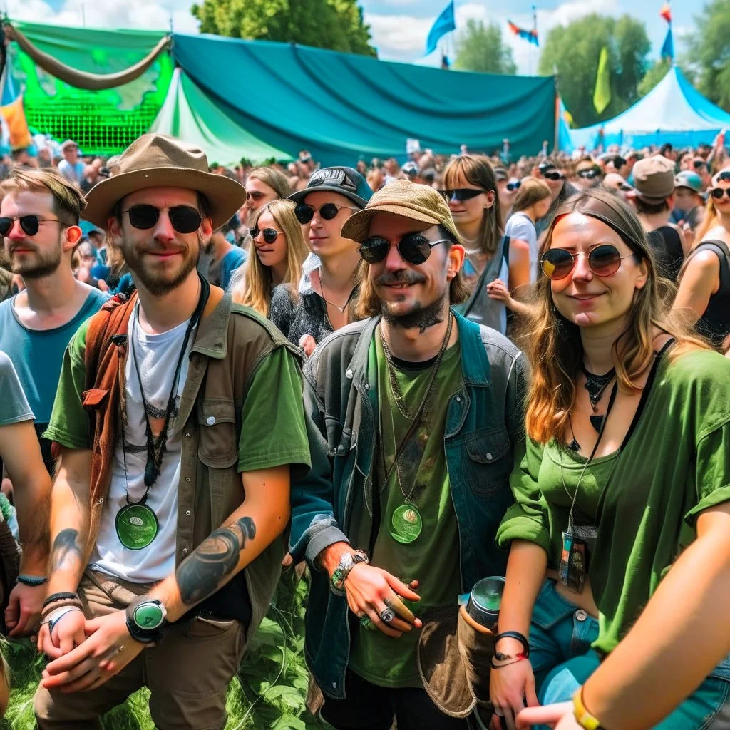 ecologists in a music festival