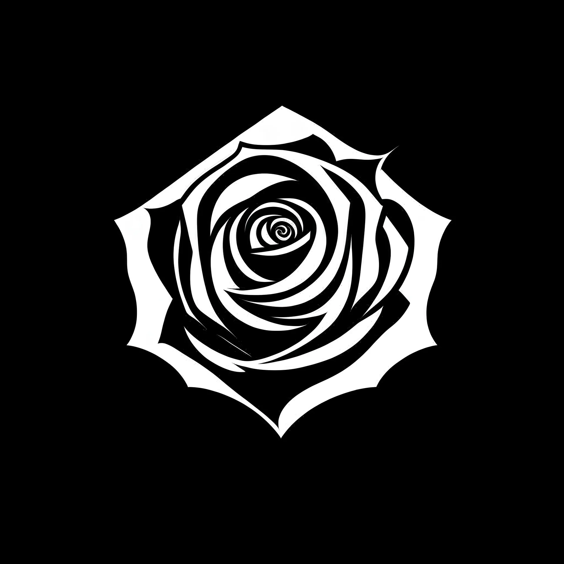 high-resolution 4K black and white images of Derrick Rose's personal logo with a symmetrical. Ensure the design is clean and minimalistic. Provide insights into the symbolism and branding associated with the logo. Include any variations or updates, and verify that the information is current as of the latest available data.