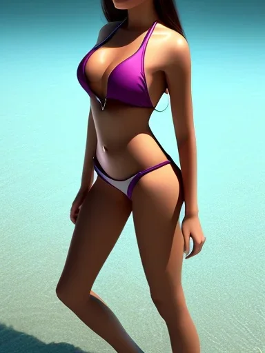 Female swimsuit model