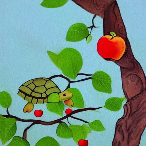 turtle and apple tree