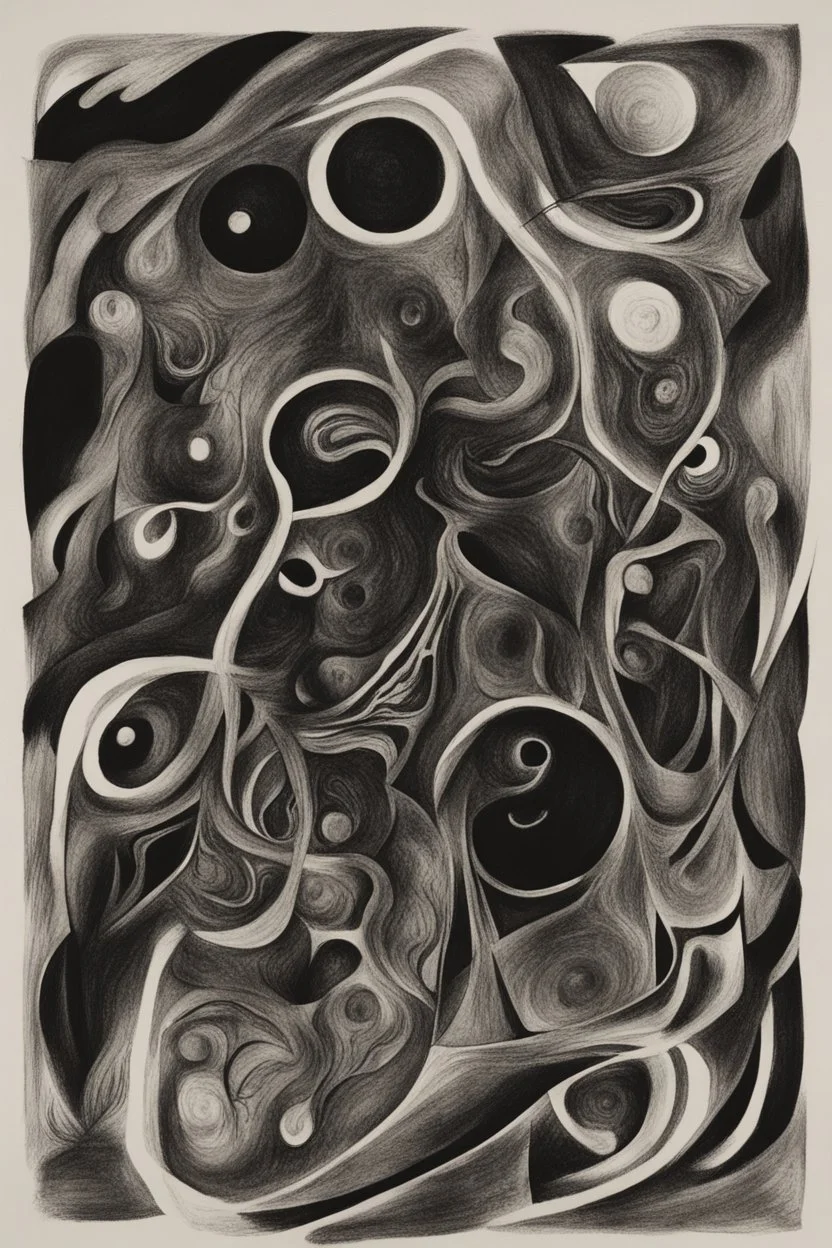 Abstract drawing about darkness