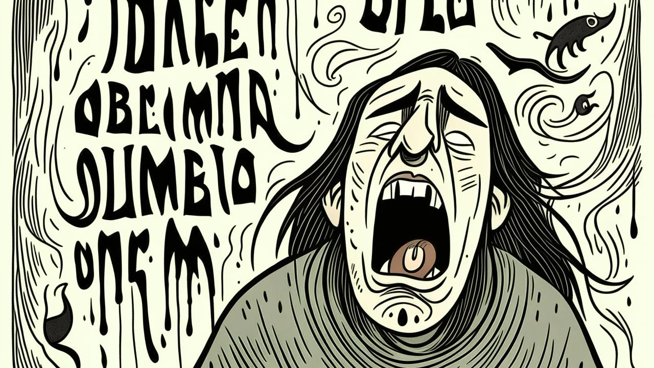 شخص يصارخ ويعاني وواضح عليه انو بدو يموت