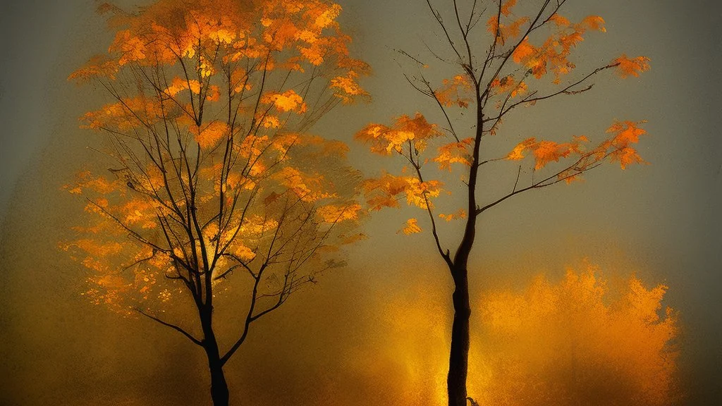 fall tree wonder Street light by Andrea del sarto