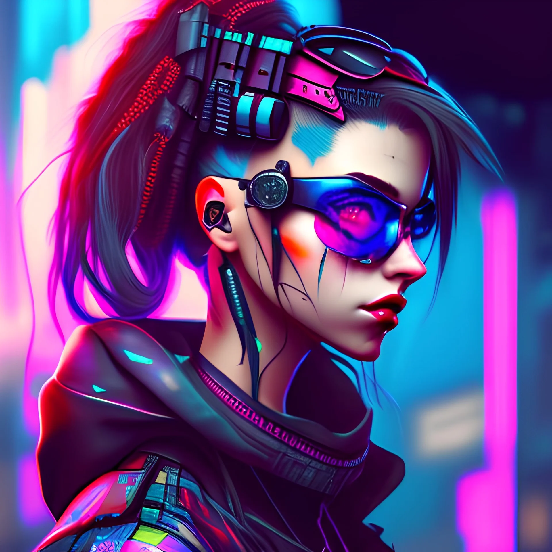 Girl cyberpunk is a thing of beauty