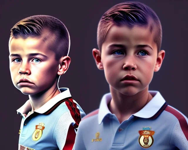 Christiano Ronaldo as a child, 3d art, face portrait, 8k resolution