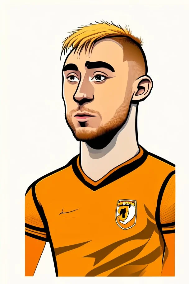 Jarrod Bowen English football player cartoon 2d