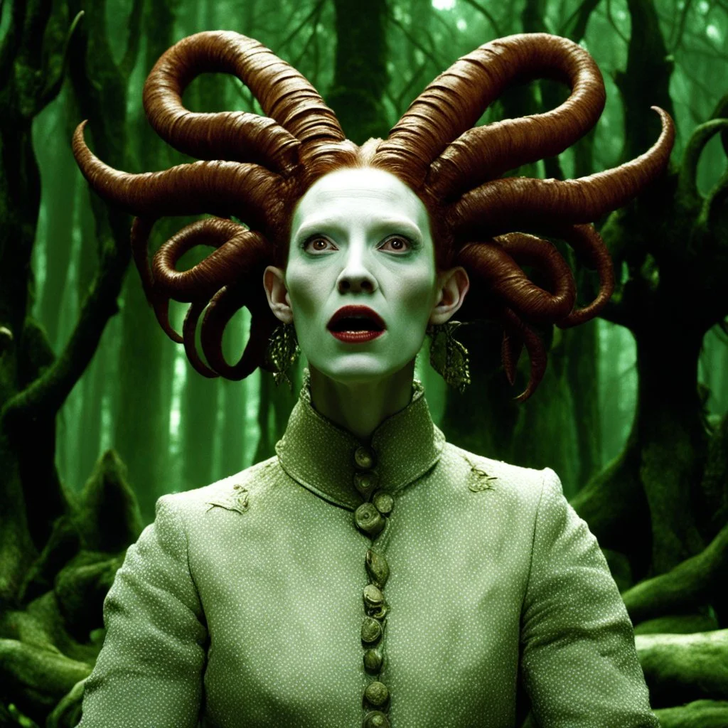 Tilda Swinton as a cruel monstrosity in her iconic scene of Pan's Labyrinth (2006)