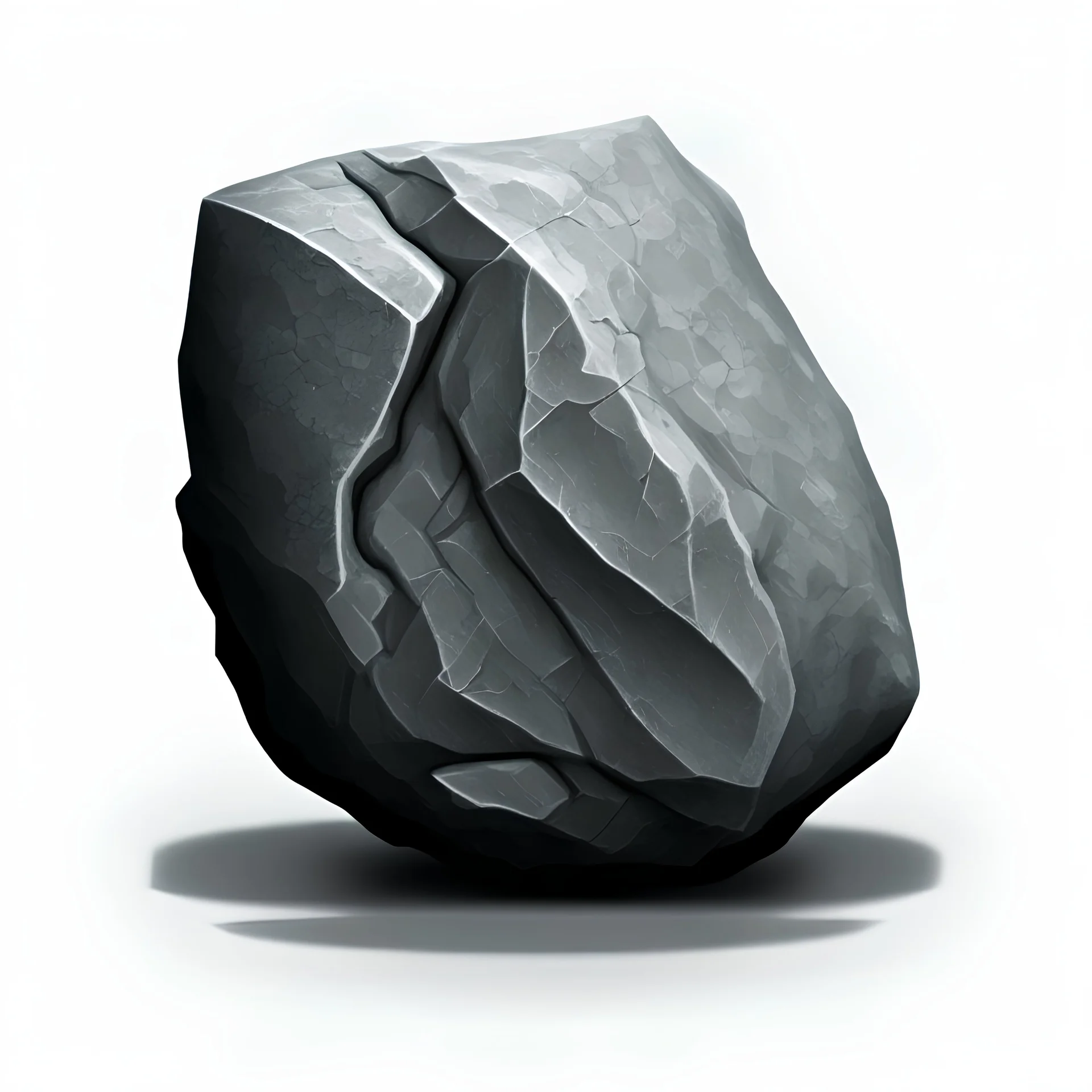 fantasy grey stone icon, png format