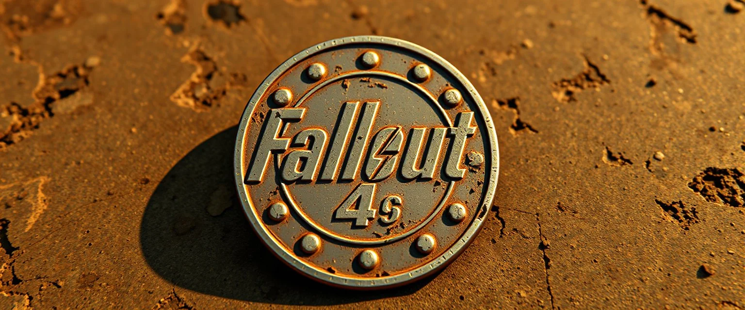 ratty coin in the style of Fallout 4 and Cyberpunk and GTA5