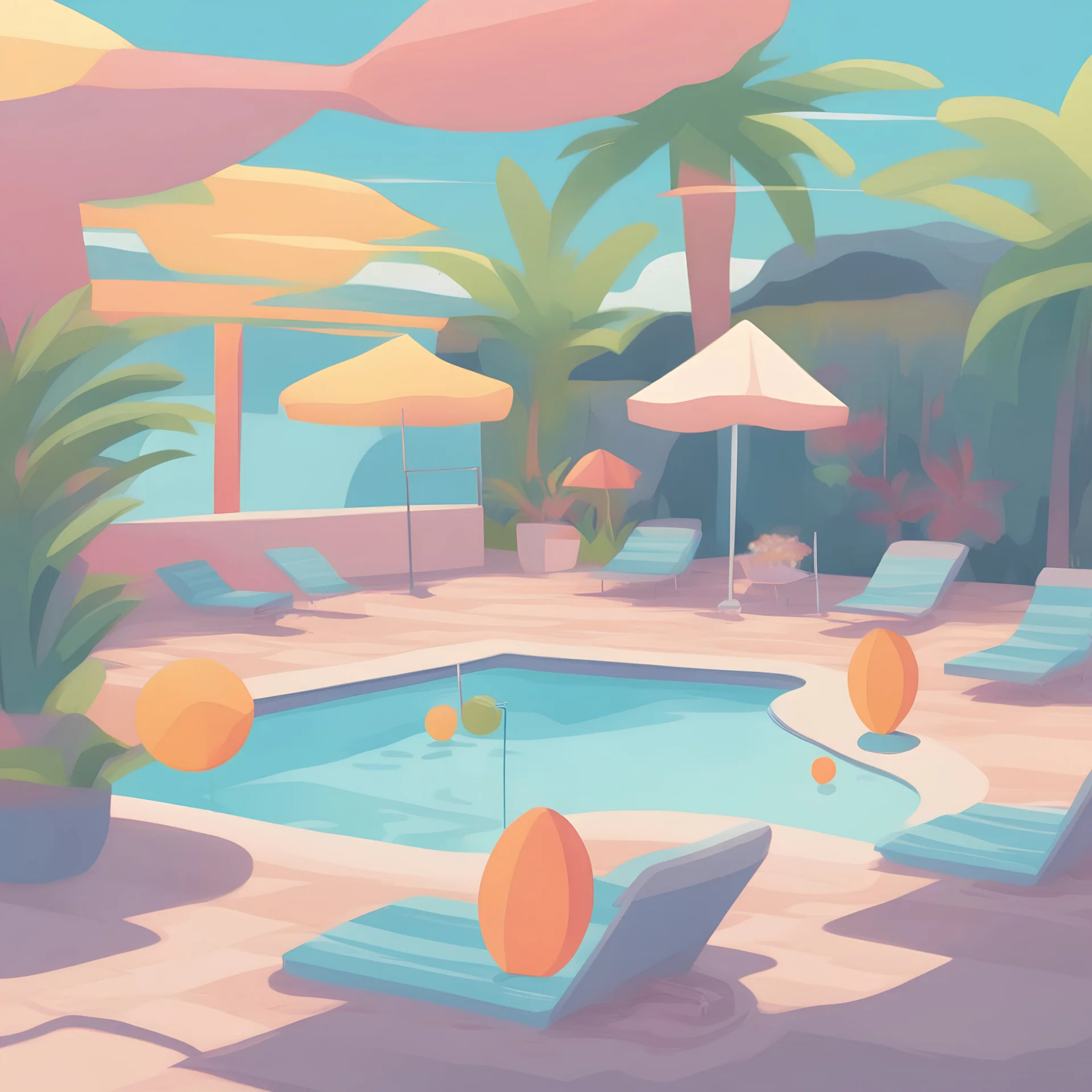 tarjeta invitación colorida pasar tarde en piscina