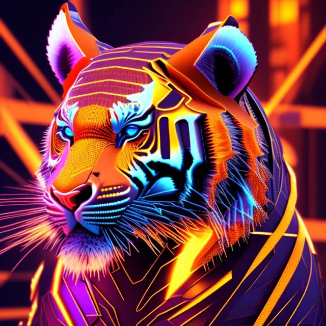 cyber tiger in 3d