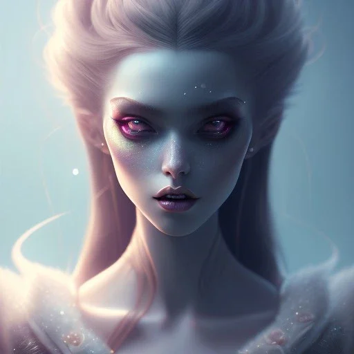 a portrait of a beautiful vampire, art by lois van baarle and loish and ross tran and rossdraws and sam yang and samdoesarts and artgerm, digital art, highly detailed, intricate, sharp focus, Trending on Artstation HQ, deviantart, unreal engine 5, 4K UHD image