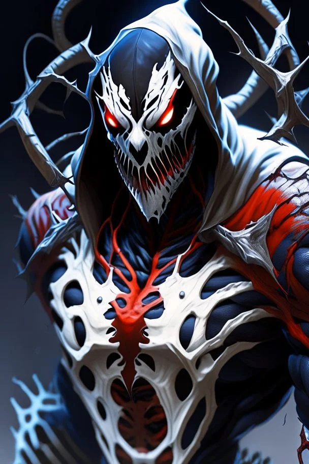 10k hyper realistic detailed Taskmaster fused with carnage symbiote