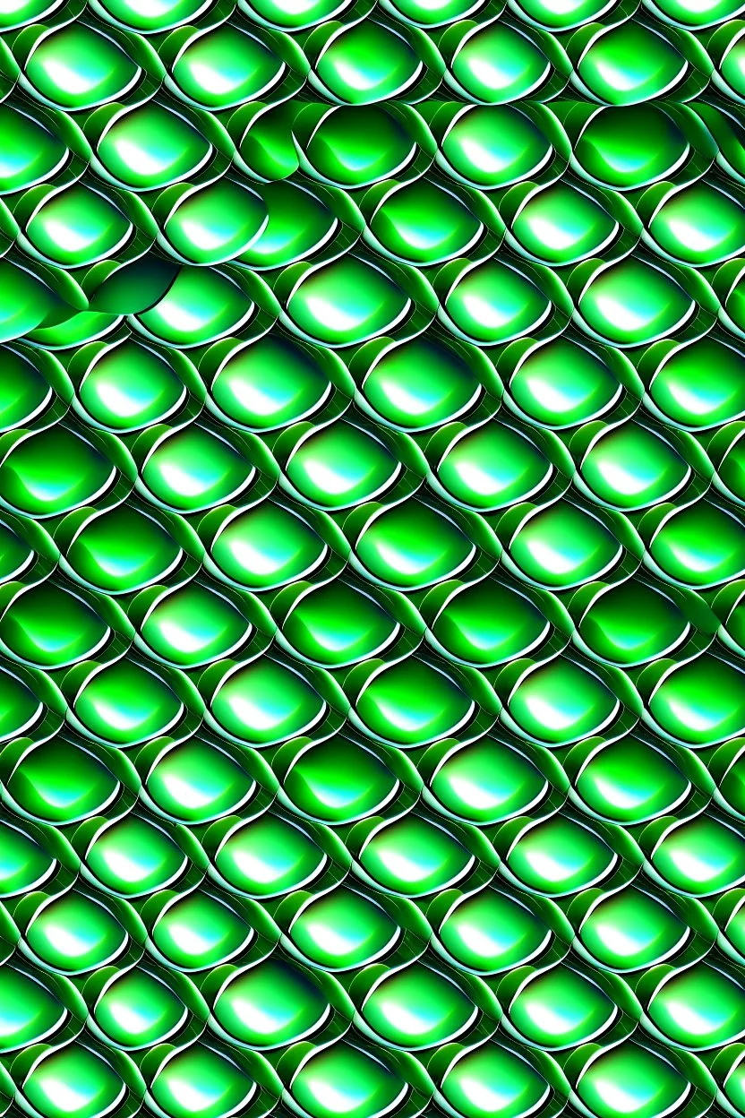 Seamless Green and solver Fishscale Pattern Shimmering Scales in Harmonious Motion