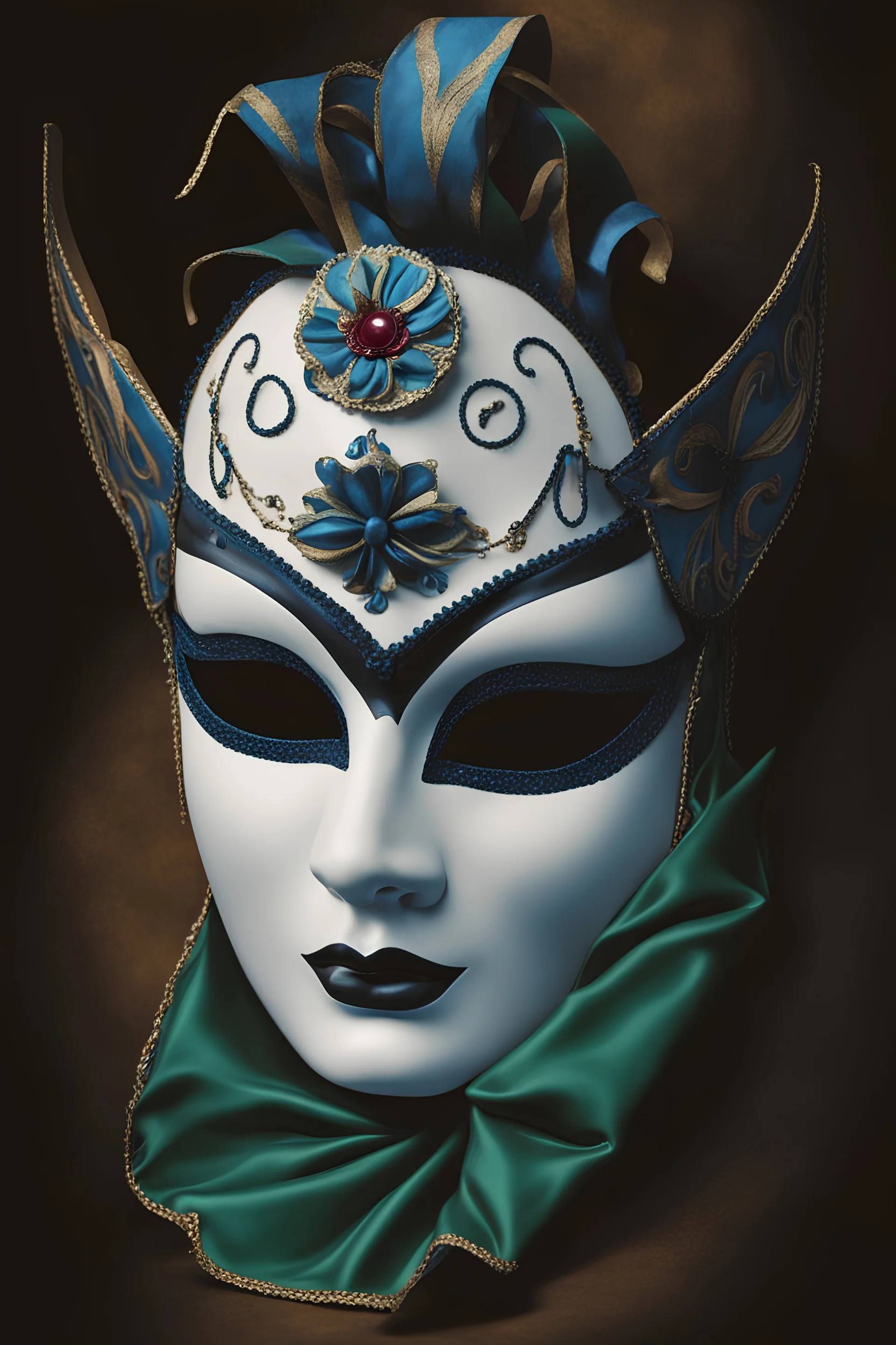 carnivale colombina half mask