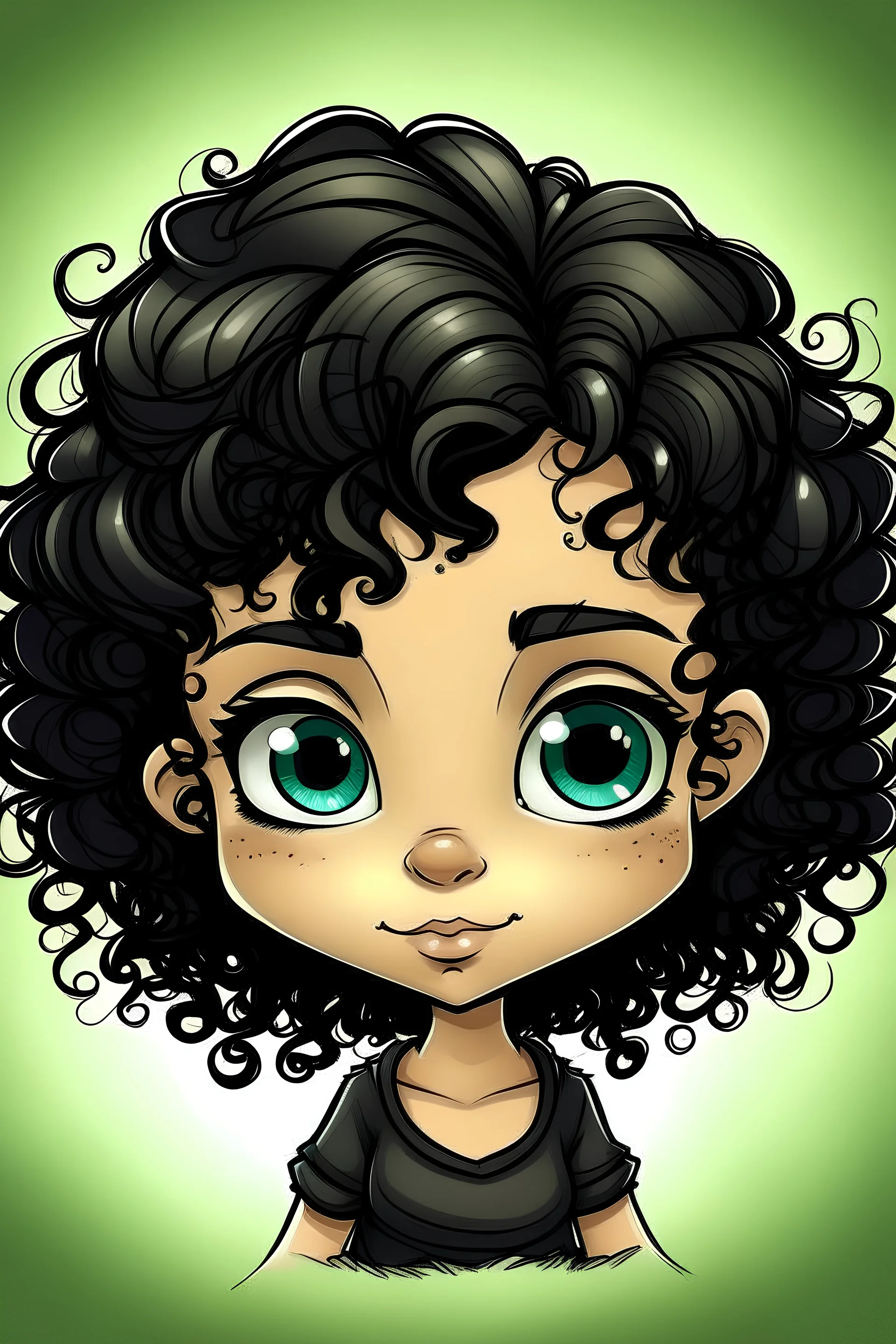 I am tall and strong, I have short black curly hair. I have two big eyes and a big nose.