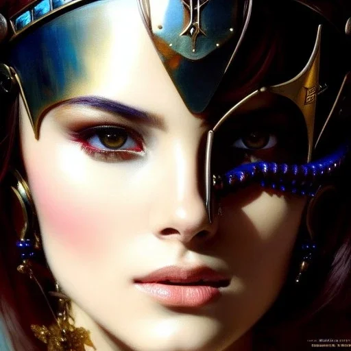 portrait beautifull face girl medieval metal armor balanciaga fashion clothe painting by gaston bussiere, greg rutkowski, yoji shinkawa, yoshitaka amano, tsutomu nihei, donato giancola, tim hildebrandt, oil on canvas, trending on artstation, featured on pixiv, cinematic composition, extreme detail