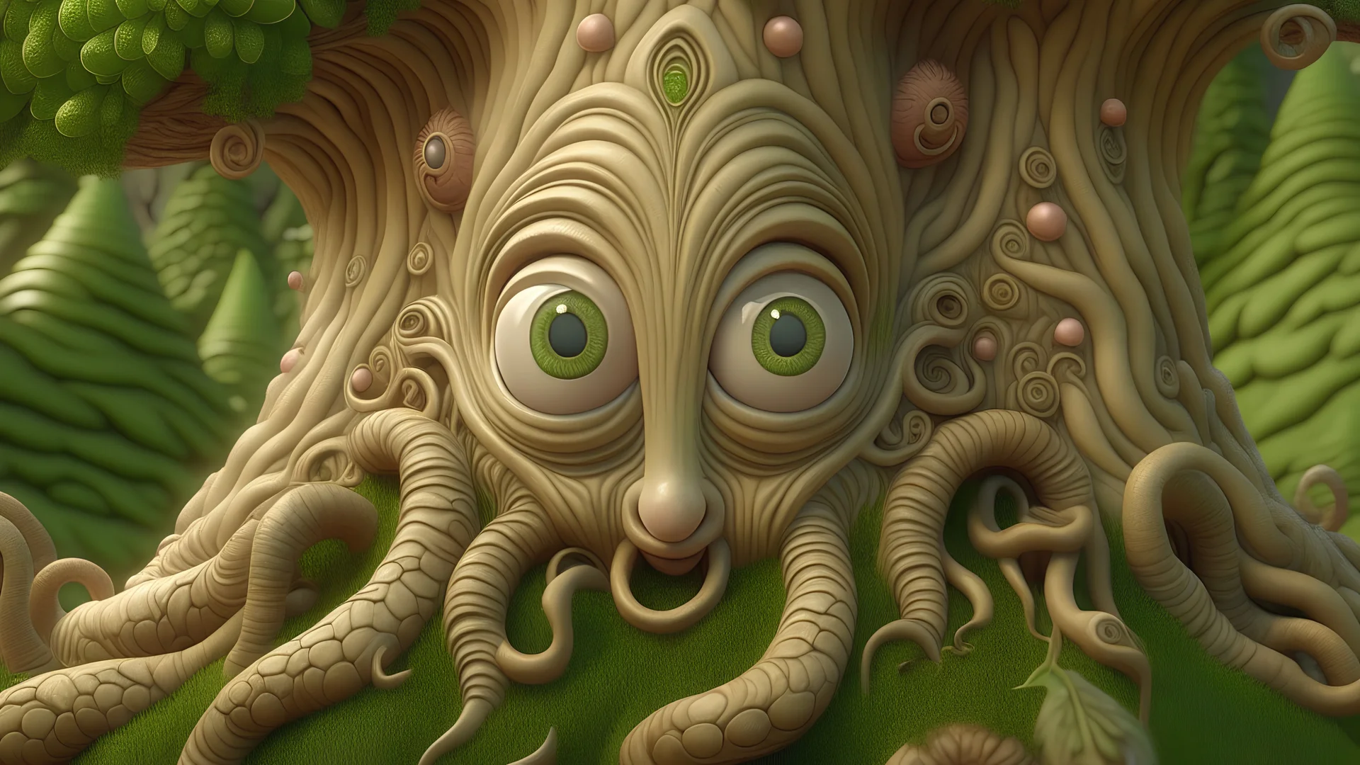 highly detailed closeup portrait of a yggdrasil tree, unreal engine, nicoletta ceccoli, mark ryden, lostfish, earl norem, global illumination, god rays, detailed and intricate environment