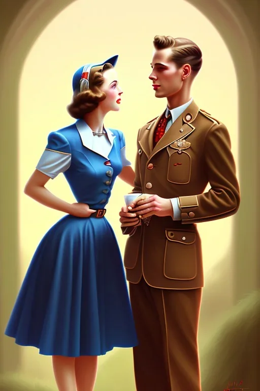 couple, cute, beautiful, wholesome, 1940s