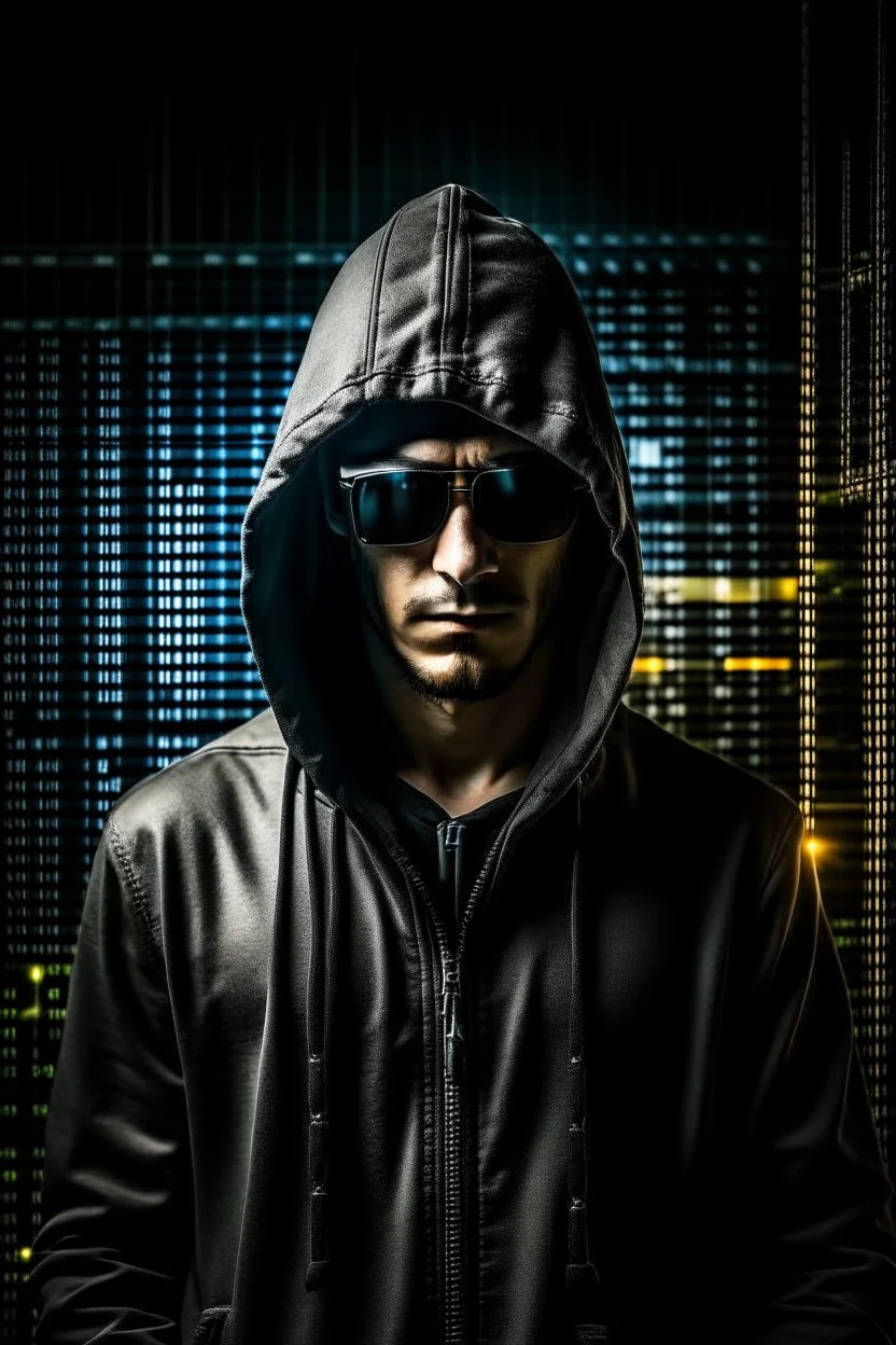 hacker with background