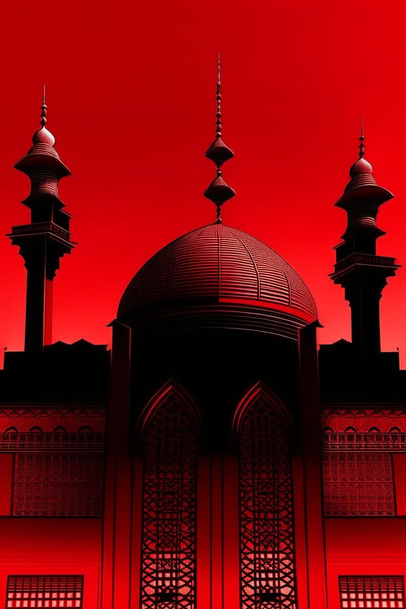 gambar masjid background merah