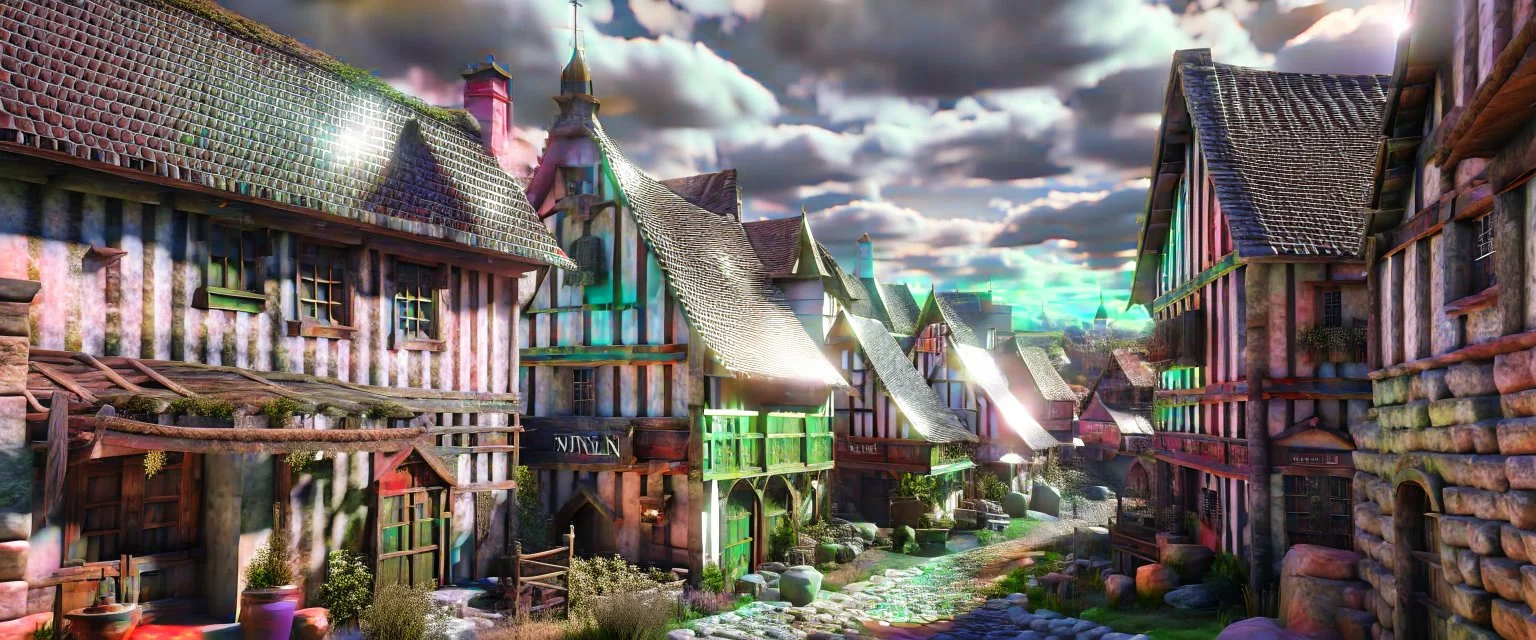 typical town during the iron age realistic, photorealistic, natural lighting, very detailed complex picture sharp intricate details HDR 4k Unreal Engine Octane