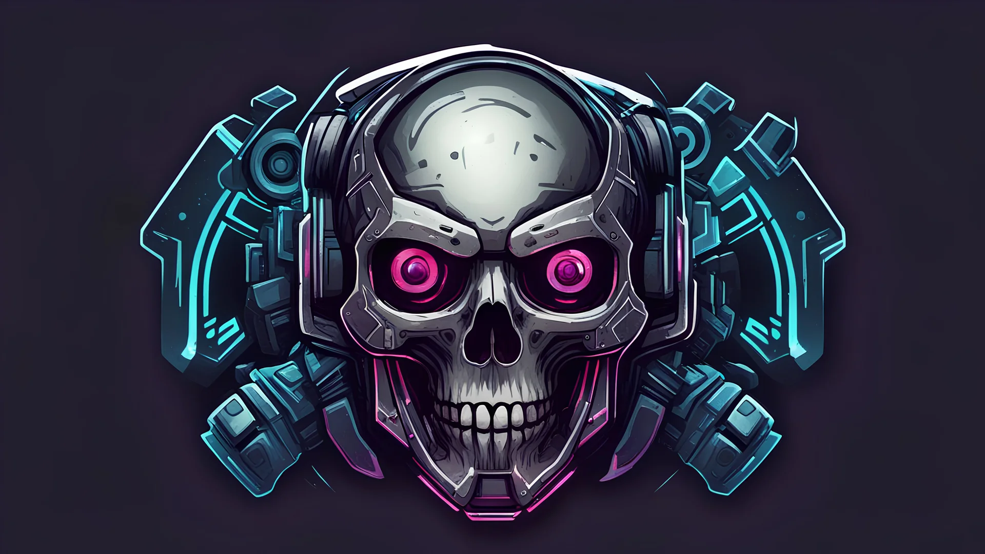 race skull cyberpunk logo