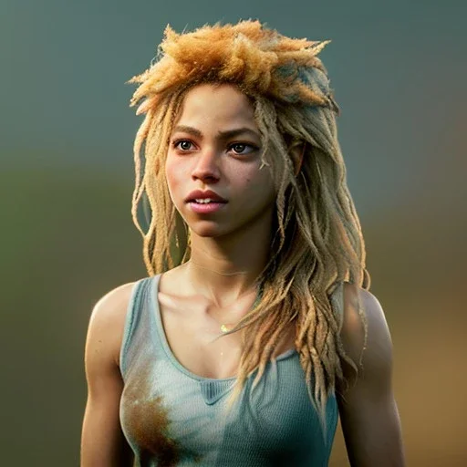 Shakira, artist, Realistic image, waist up portrait. perfect eyes, glow, circle iris. concept art, smooth, unreal engine 5, god lights, ray tracing, RTX, lumen lighting, ultra detail, volumetric lighting, 3d, finely drawn, high definition, 4k.